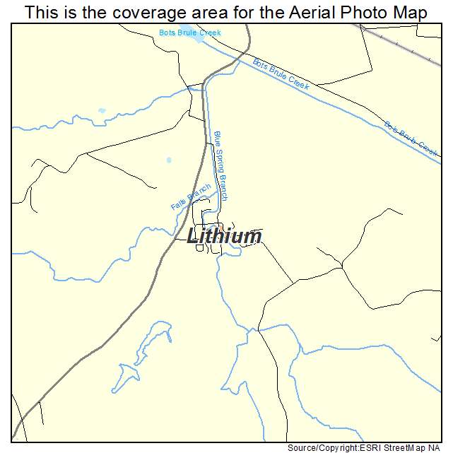 Lithium, MO location map 