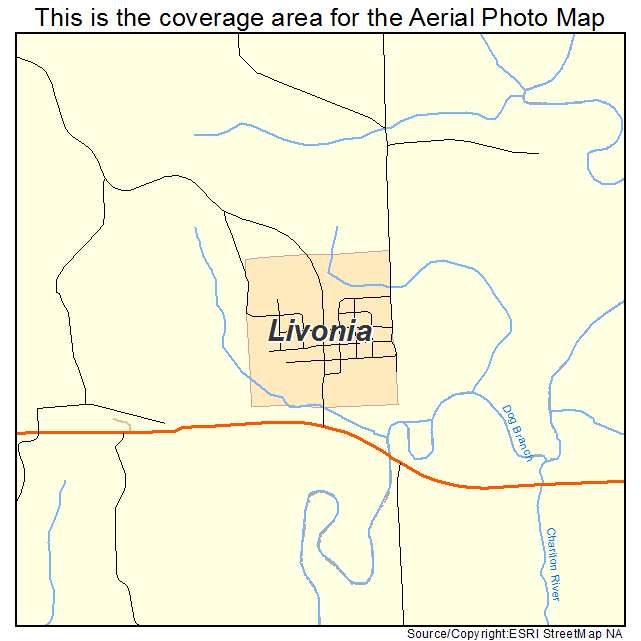 Livonia, MO location map 
