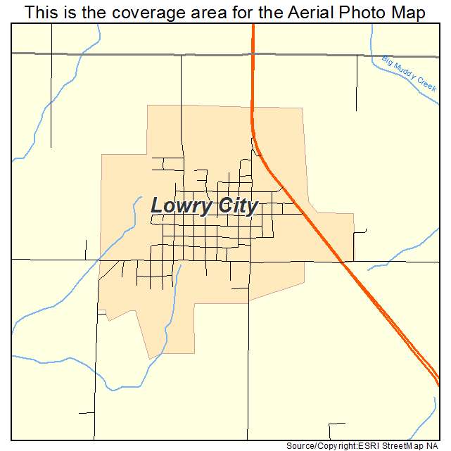 Lowry City, MO location map 