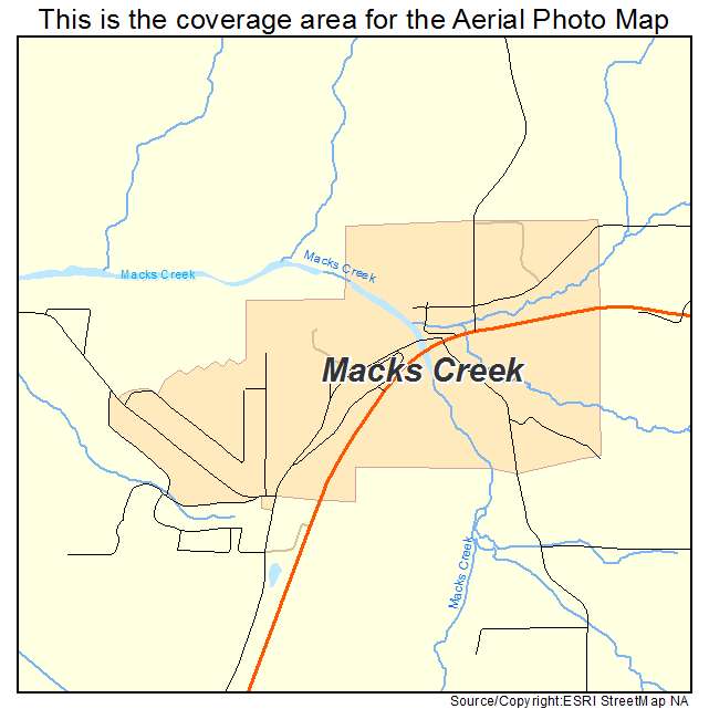 Macks Creek, MO location map 