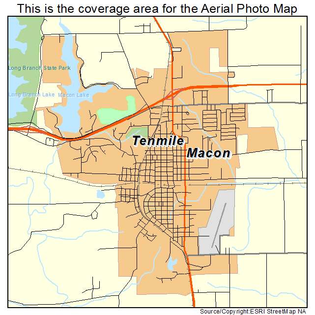 Macon, MO location map 