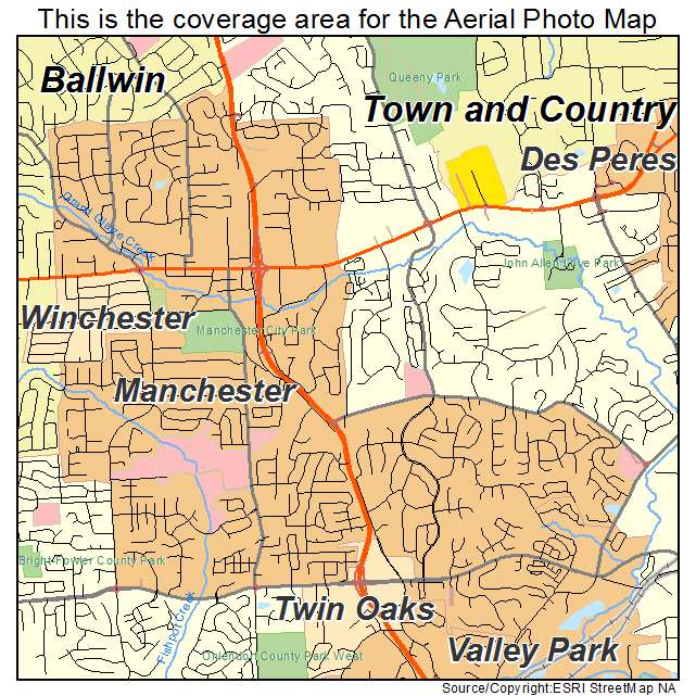 Manchester, MO location map 