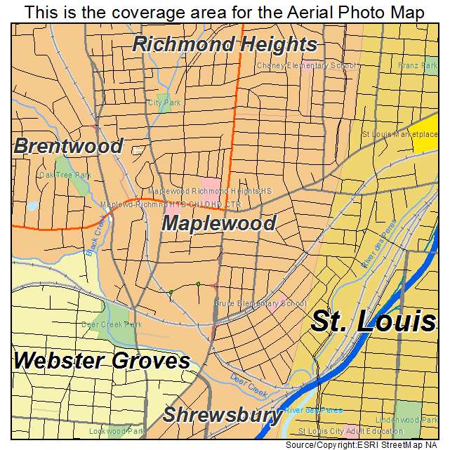 Maplewood, MO location map 