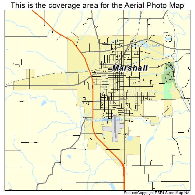 Marshall, MO location map 