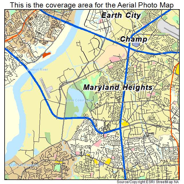 Maryland Heights, MO location map 
