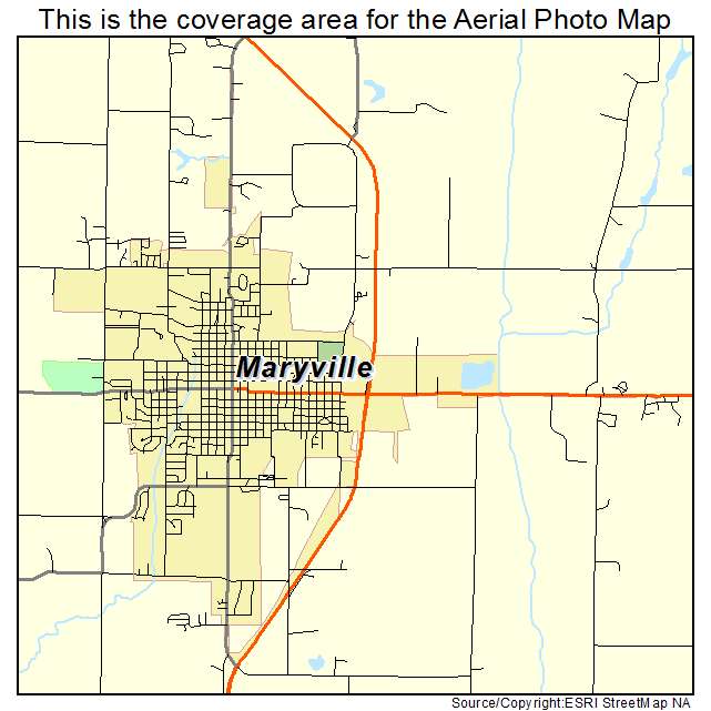 Maryville, MO location map 