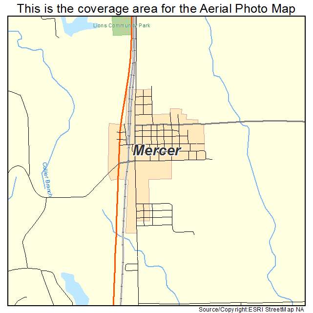 Mercer, MO location map 