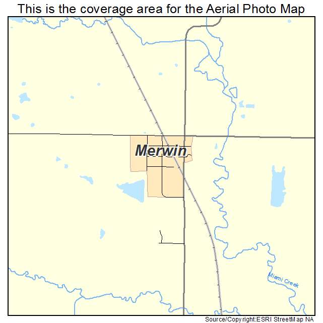 Merwin, MO location map 