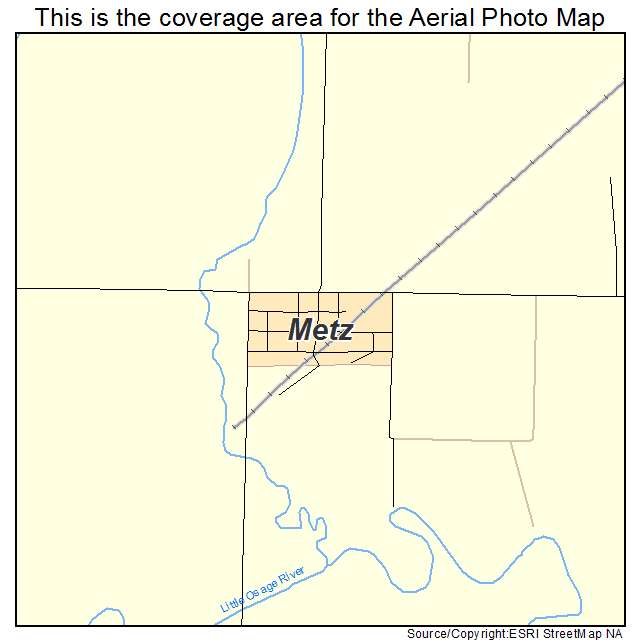 Metz, MO location map 