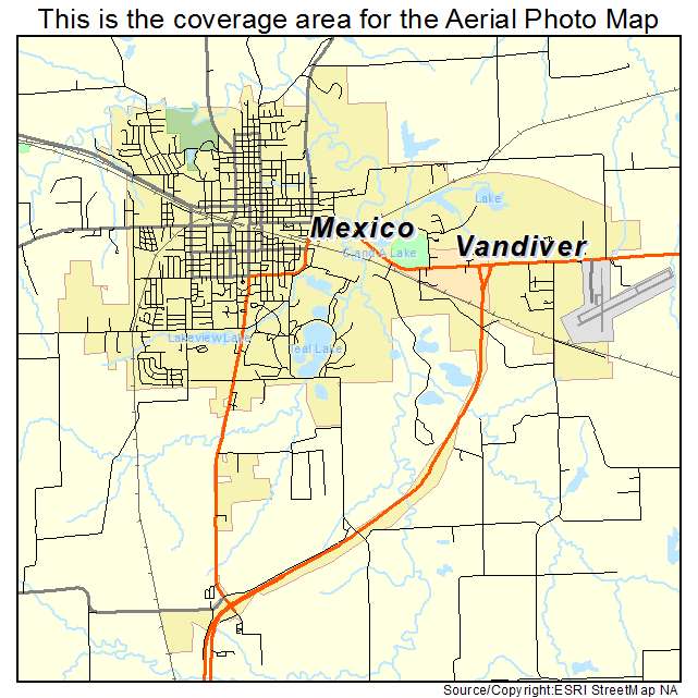 Mexico, MO location map 