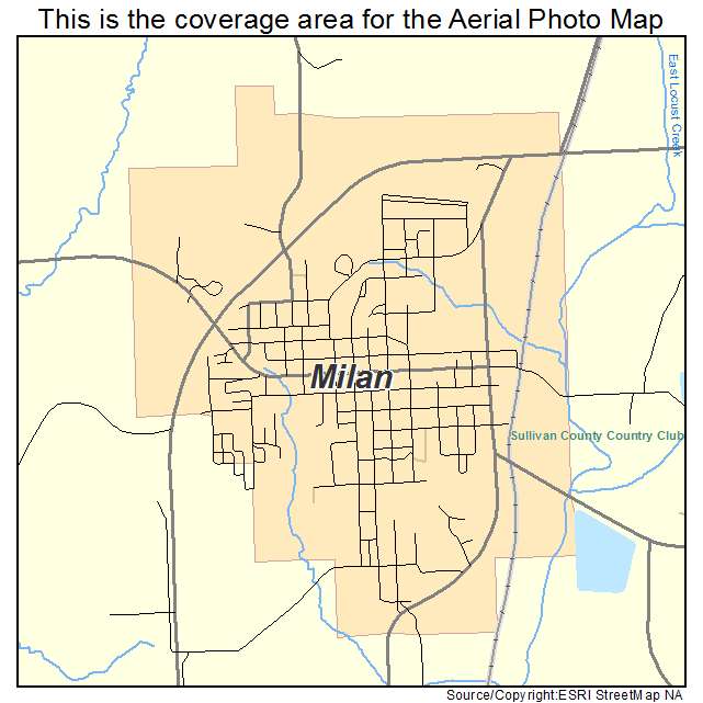 Milan, MO location map 