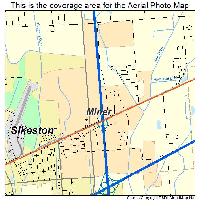 Miner, MO location map 