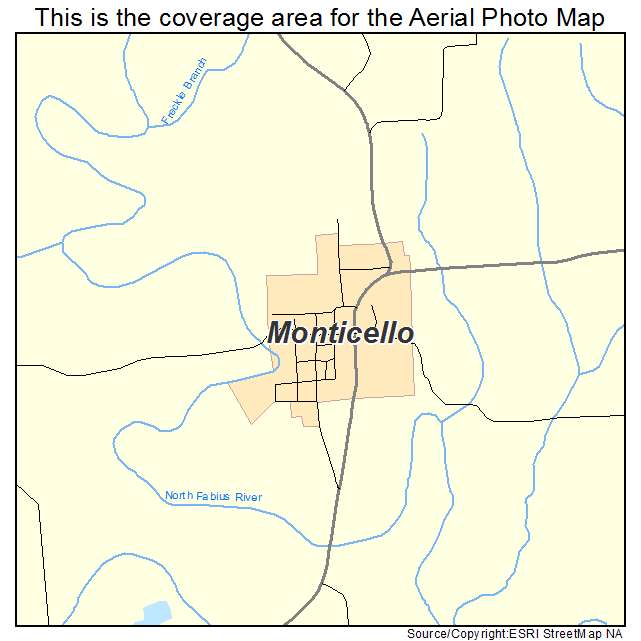 Monticello, MO location map 