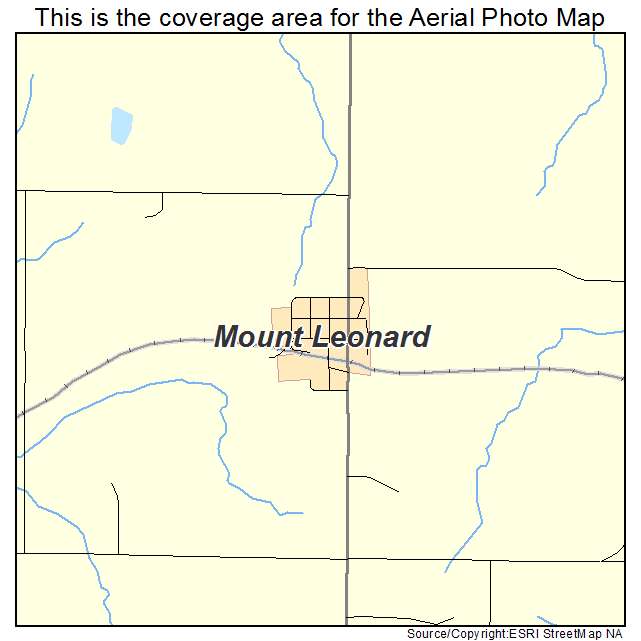Mount Leonard, MO location map 