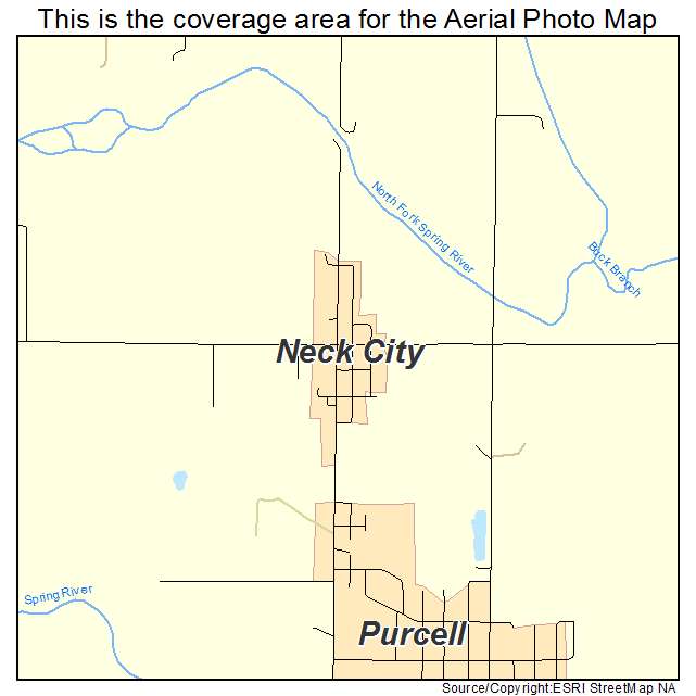 Neck City, MO location map 