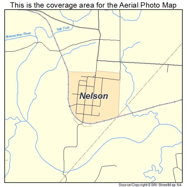 Nelson, MO location map 