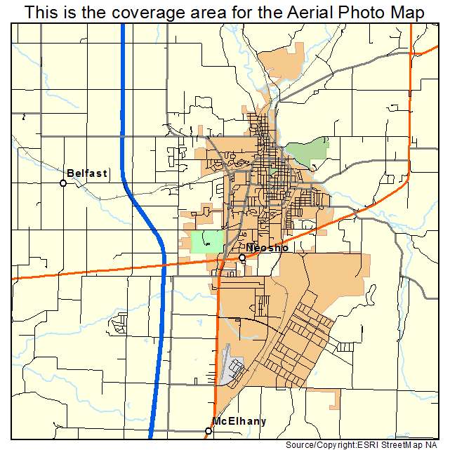 Neosho, MO location map 