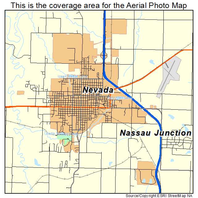 Nevada, MO location map 