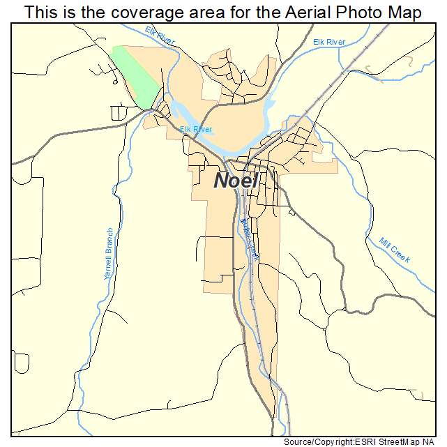 Noel, MO location map 
