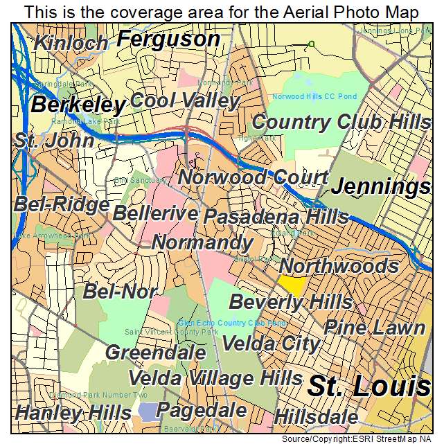 Normandy, MO location map 