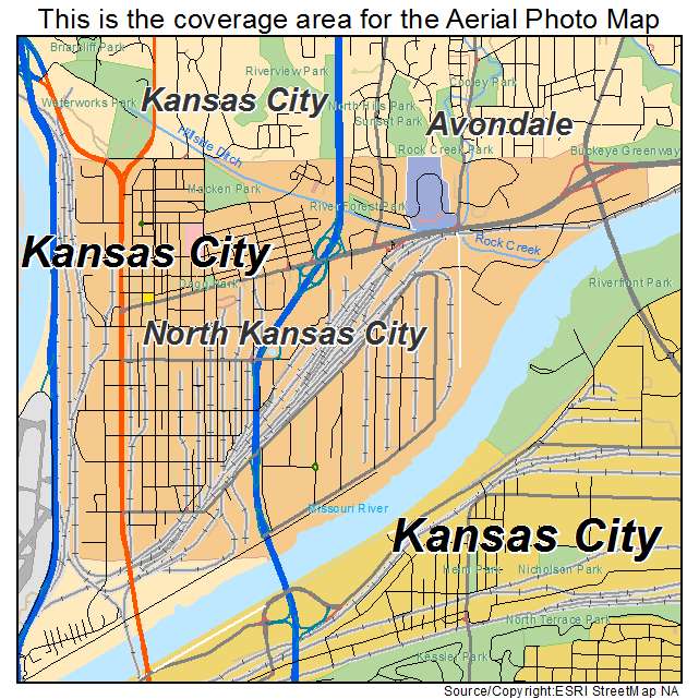 North Kansas City, MO location map 