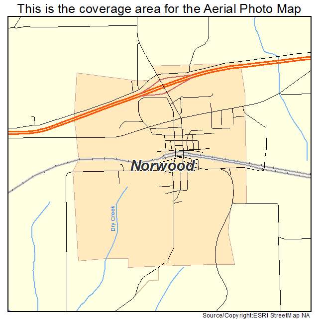 Norwood, MO location map 