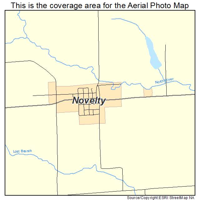 Novelty, MO location map 