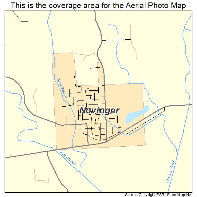 Novinger, MO location map 