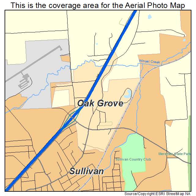 Oak Grove, MO location map 