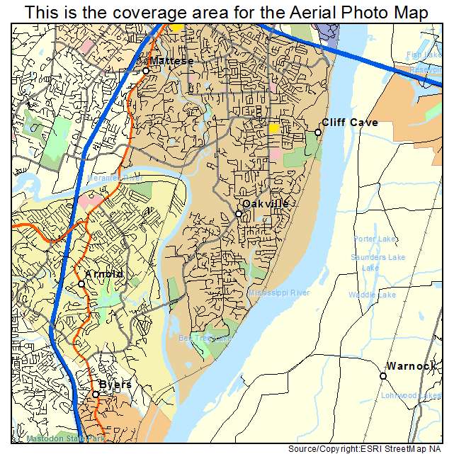 Oakville, MO location map 