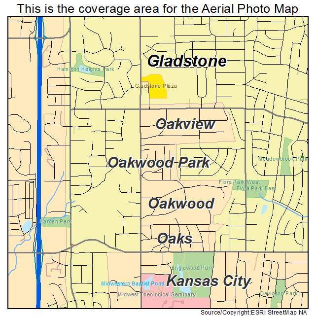 Oakwood Park, MO location map 