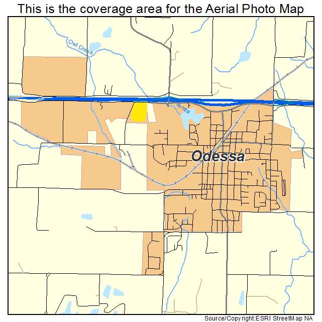 Odessa, MO location map 