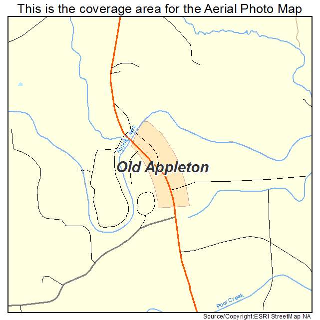 Old Appleton, MO location map 