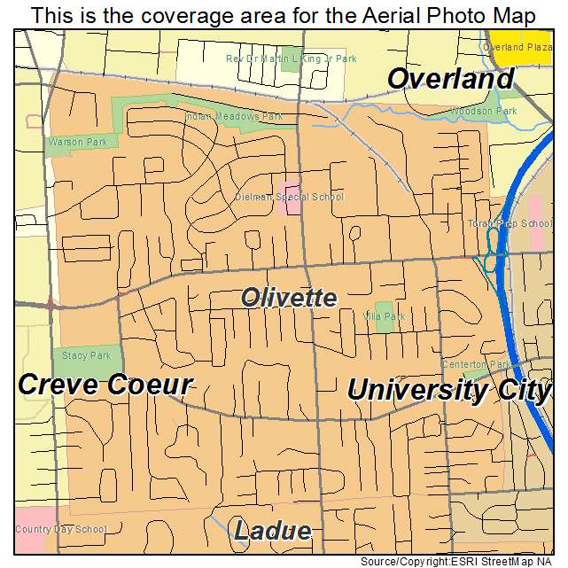 Olivette, MO location map 