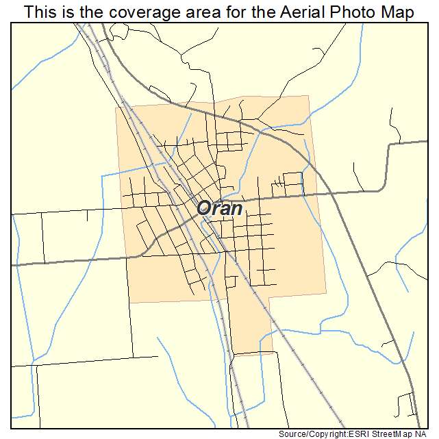 Oran, MO location map 
