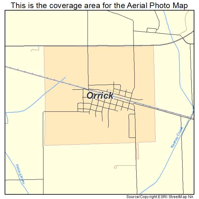 Orrick, MO location map 
