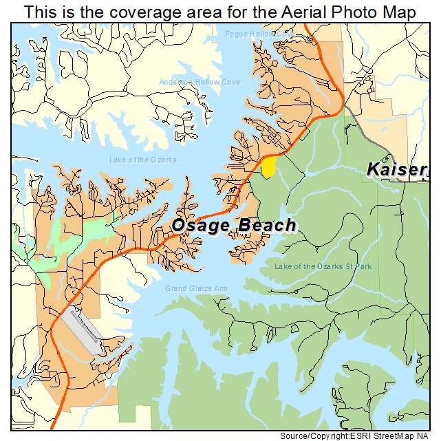 Osage Beach, MO location map 