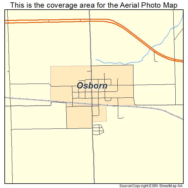Osborn, MO location map 