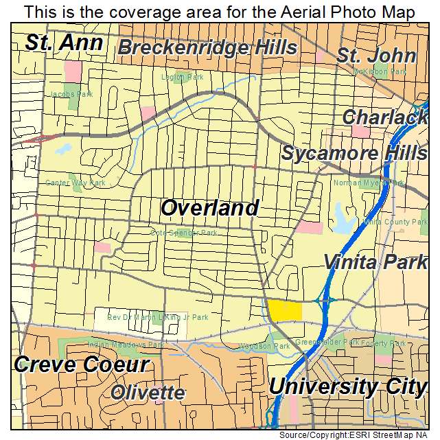 Overland, MO location map 
