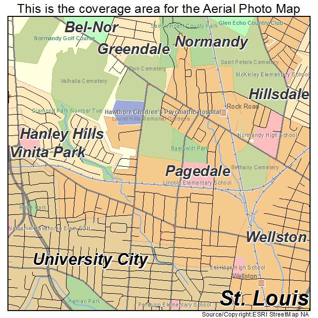 Pagedale, MO location map 