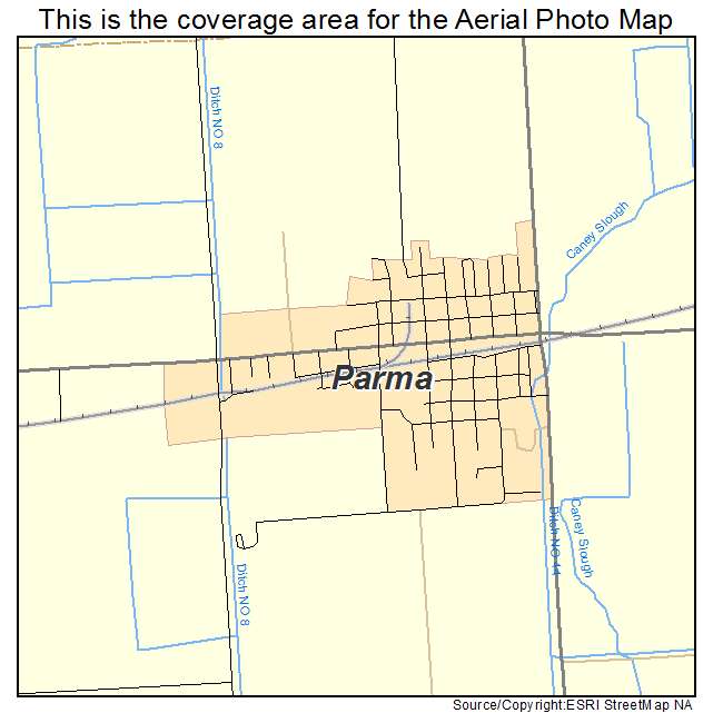 Parma, MO location map 