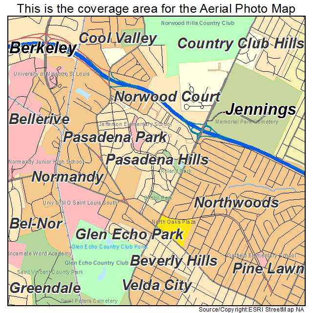 Pasadena Hills, MO location map 