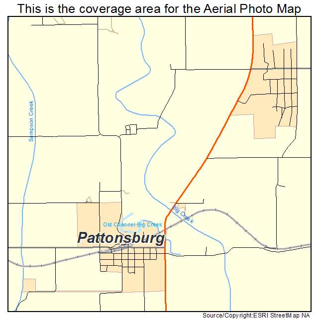 Pattonsburg, MO location map 