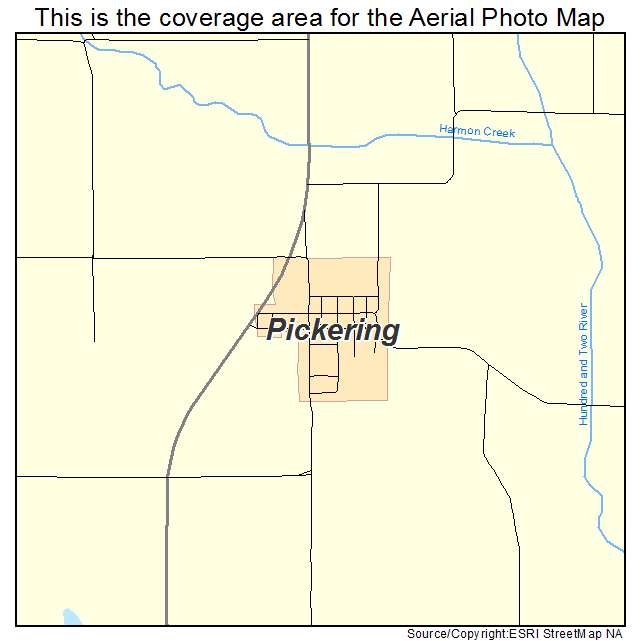 Pickering, MO location map 