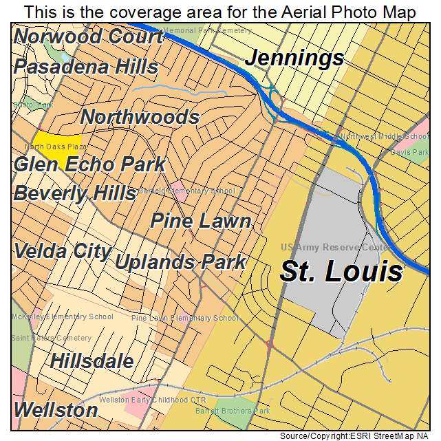 Pine Lawn, MO location map 