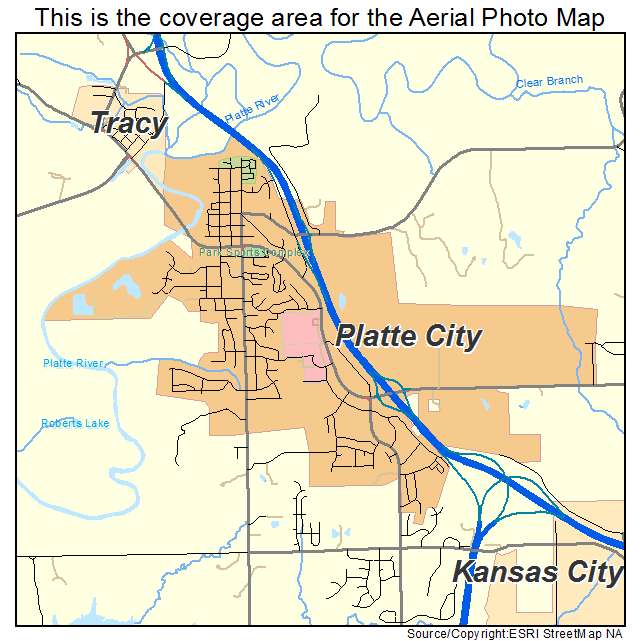 Platte City, MO location map 