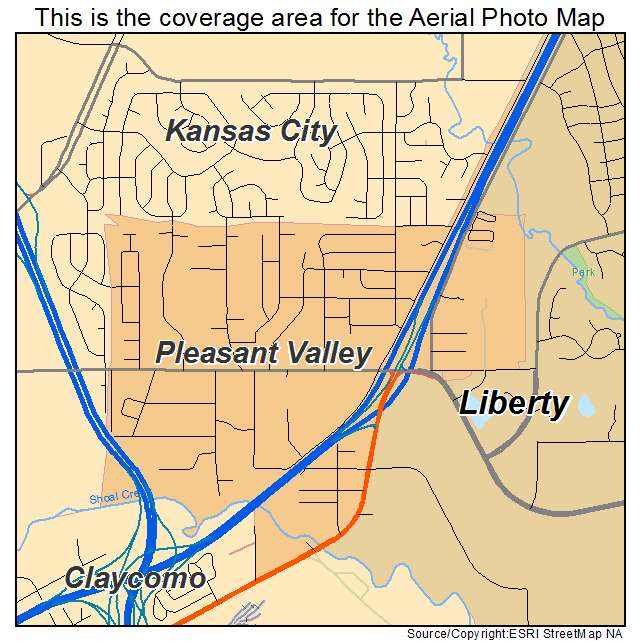 Pleasant Valley, MO location map 