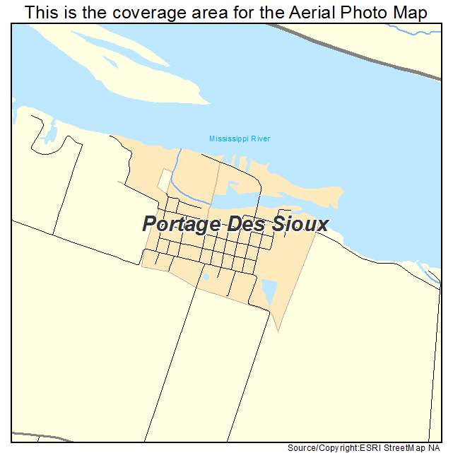 Portage Des Sioux, MO location map 