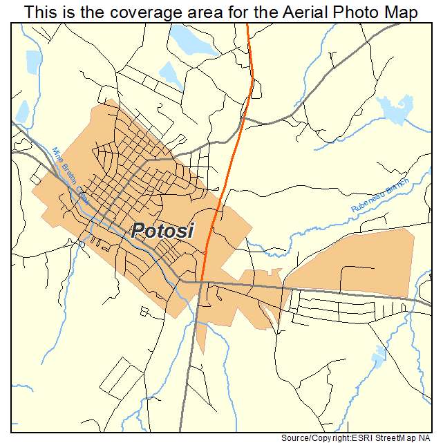 Potosi, MO location map 