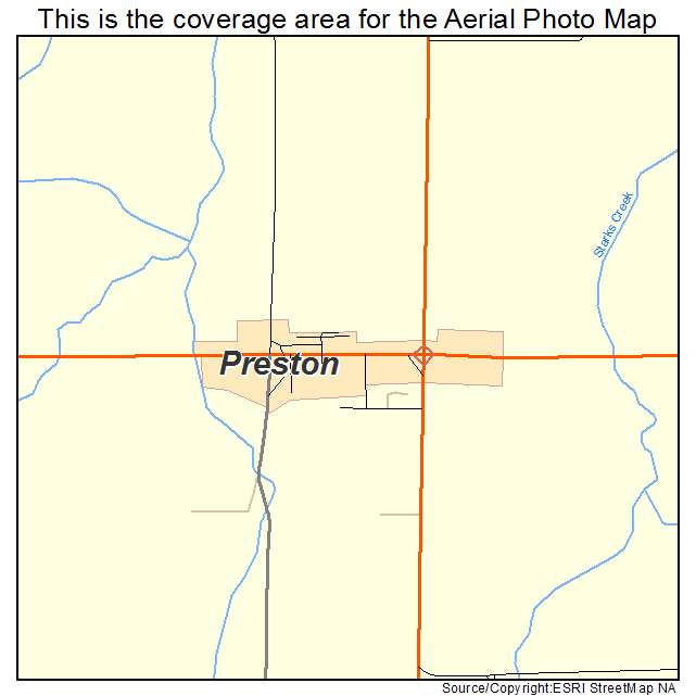 Preston, MO location map 